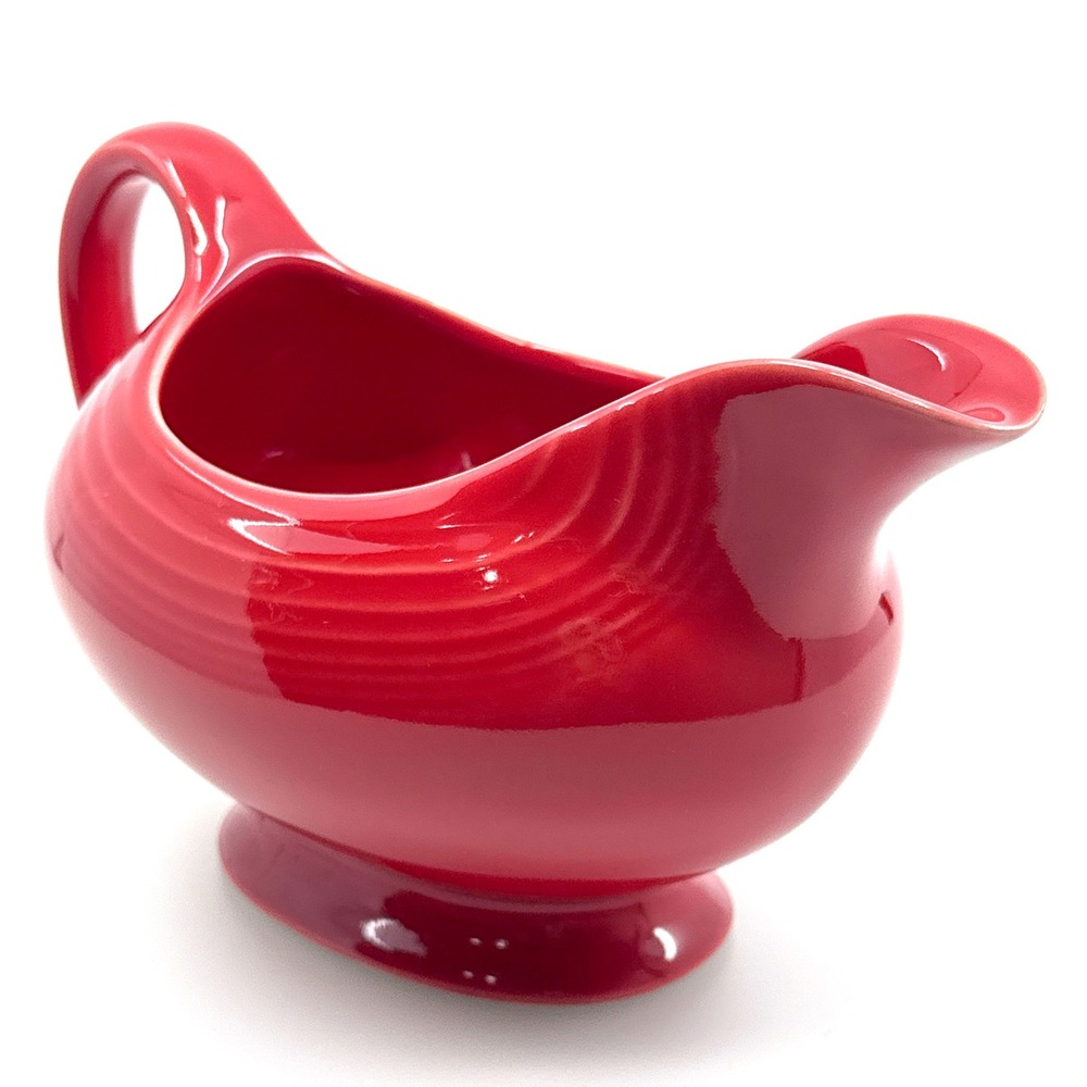 Fiesta Scarlet Gravy Boat Open Sauce Server Red Homer Laughlin HLC Fiestaware